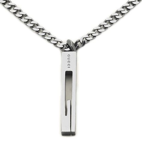 silver gucci pendant|authentic gucci necklace.